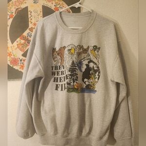 Gray Graphic Women's Sweater
